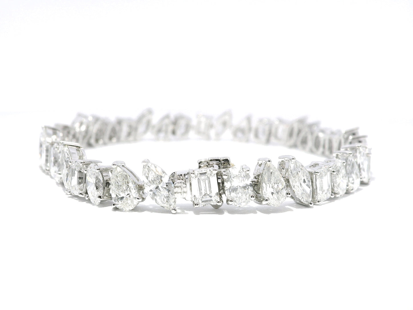 12.37CT Diamond Bracelet 18k White Gold