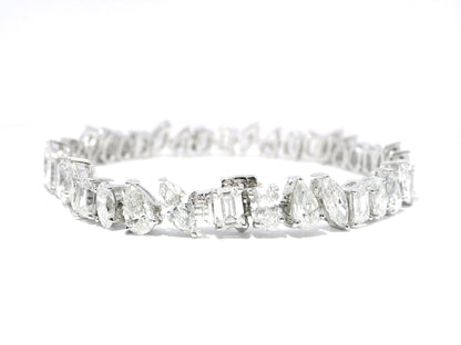 12.37CT Diamond Bracelet 18k White Gold