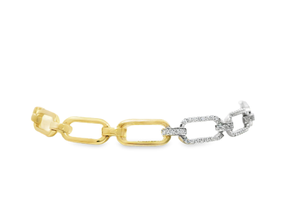 0.78CT Diamond Bracelet 14k Yellow Gold