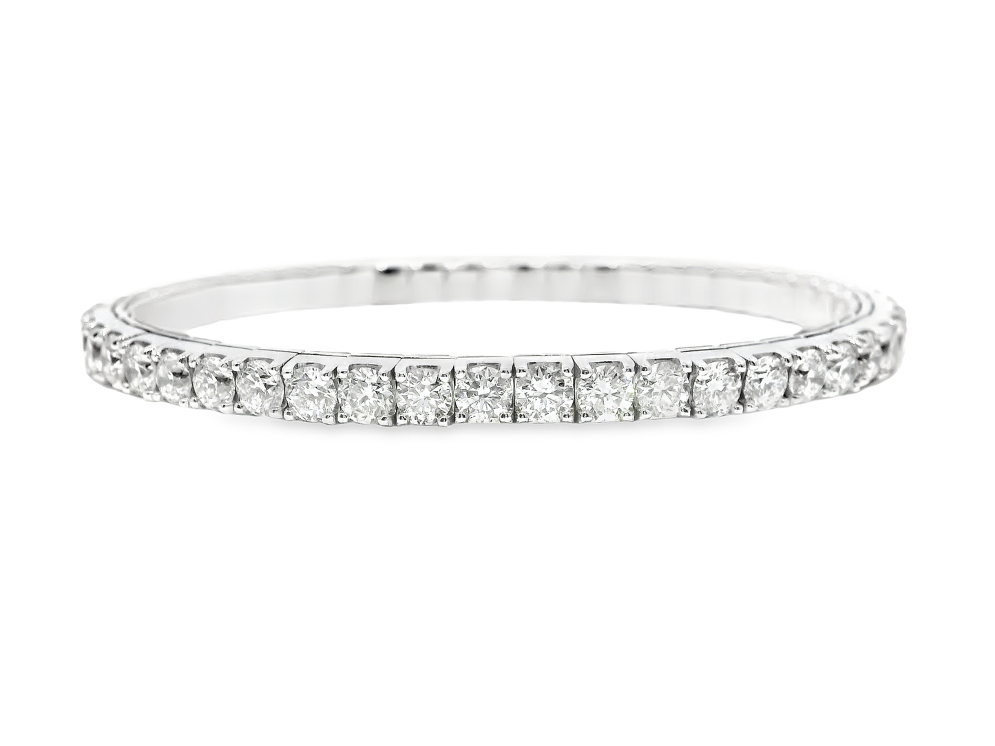 9.22Ct diamond Bangle 14k White Gold