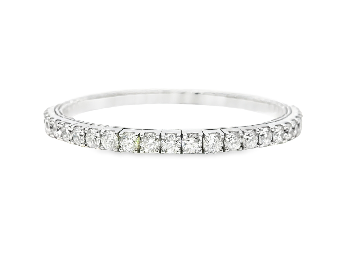 9.22Ct diamond Bangle 14k White Gold