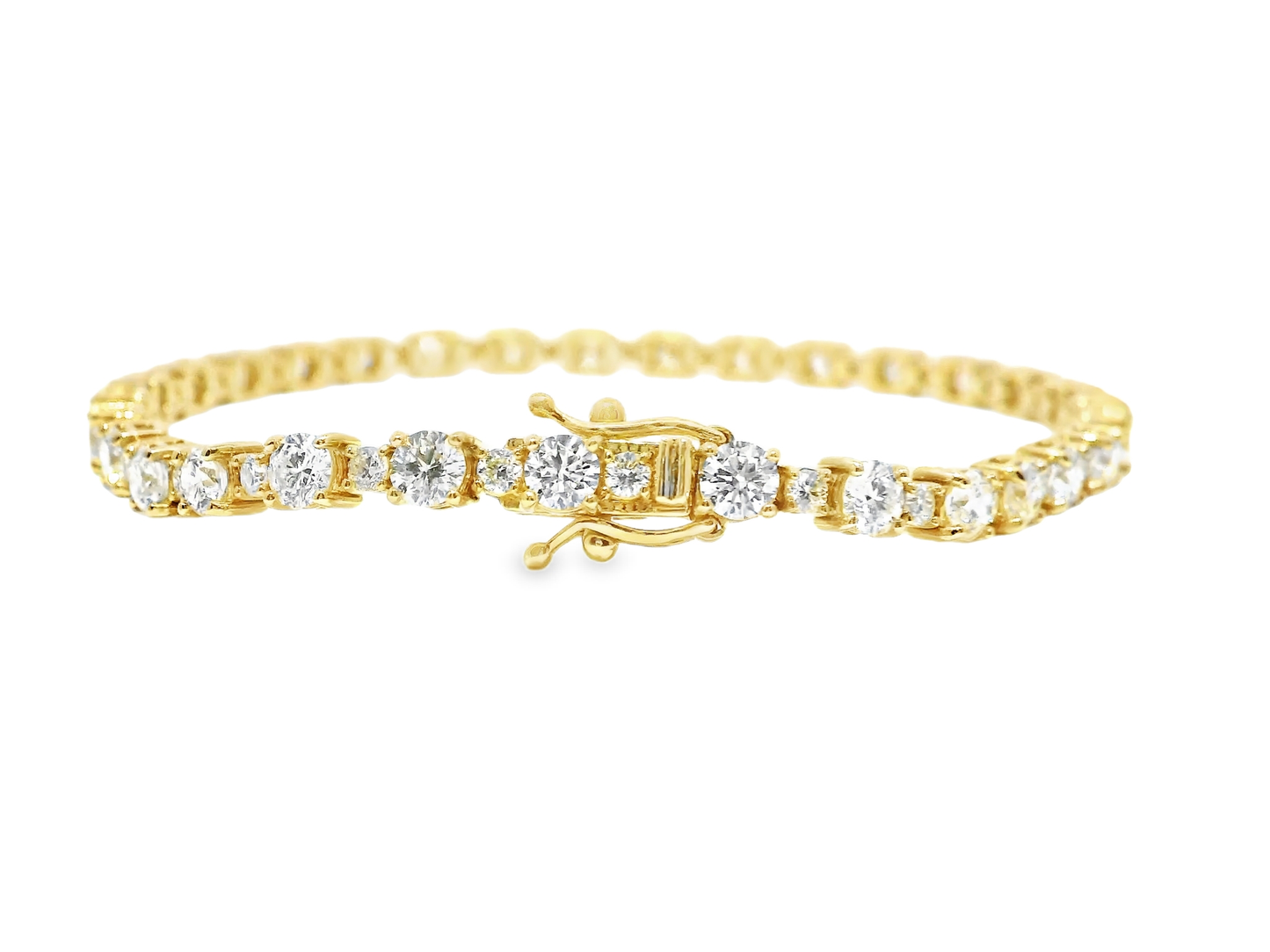 5.89CT Diamond Bracelet 14k Yellow Gold