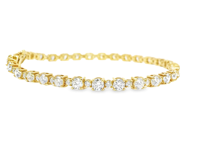 5.89CT Diamond Bracelet 14k Yellow Gold