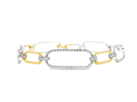 1.48CT Diamond 14k Yellow Gold Bracelet