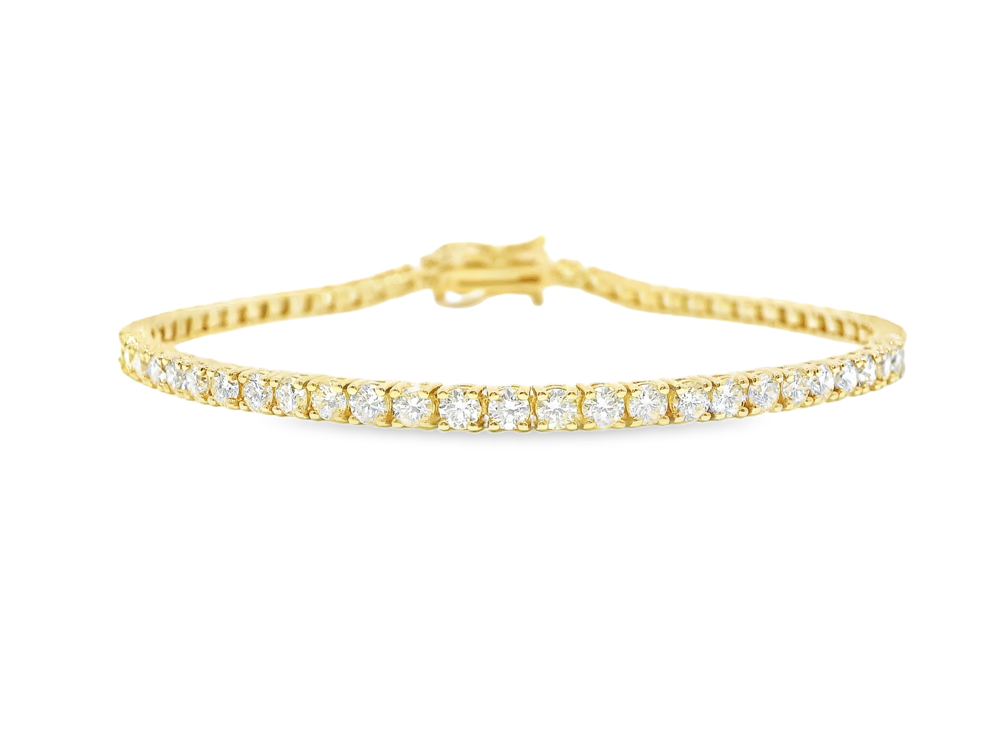 4.11CT Diamond Bracelet 14k Yellow Gold