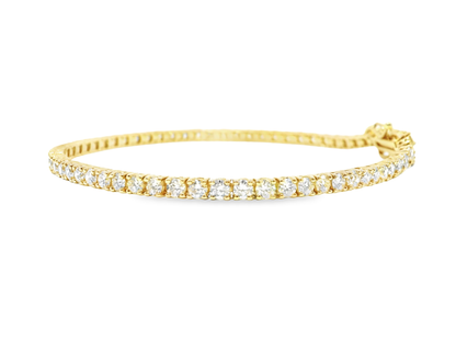 4.11CT Diamond Bracelet 14k Yellow Gold