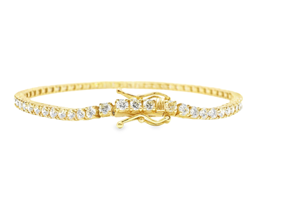 4.11CT Diamond Bracelet 14k Yellow Gold