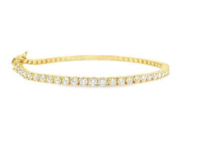 4.11CT Diamond Bracelet 14k Yellow Gold