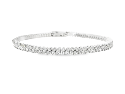 2.74CT Diamond Bracelet 14k White Gold
