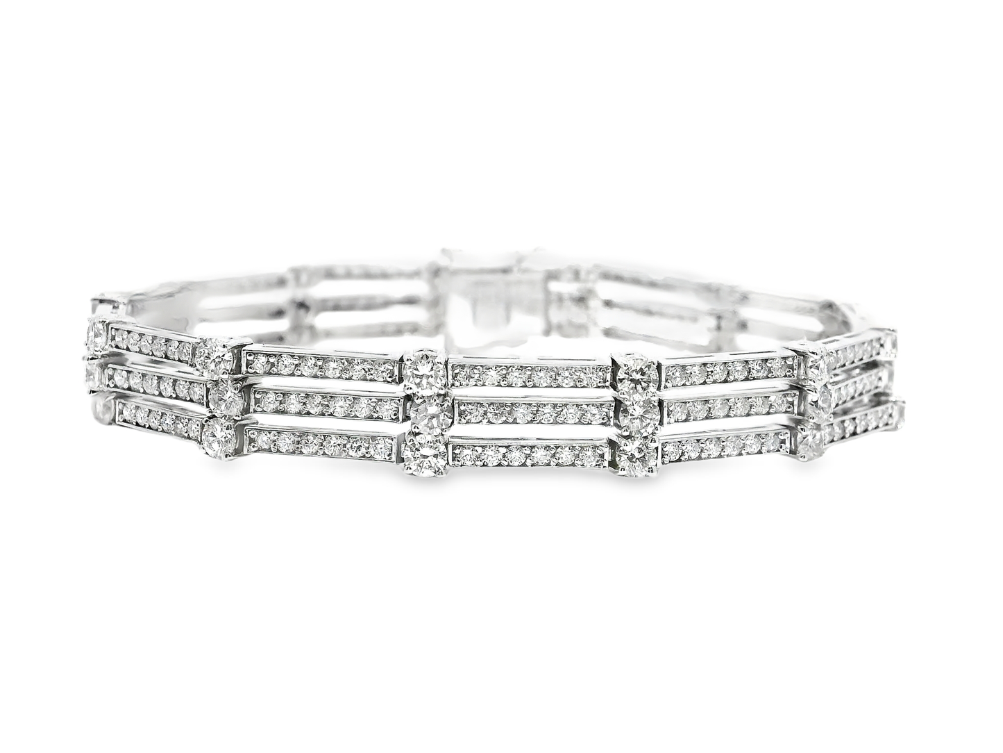5.84CT Diamond Bracelet 14k White Gold