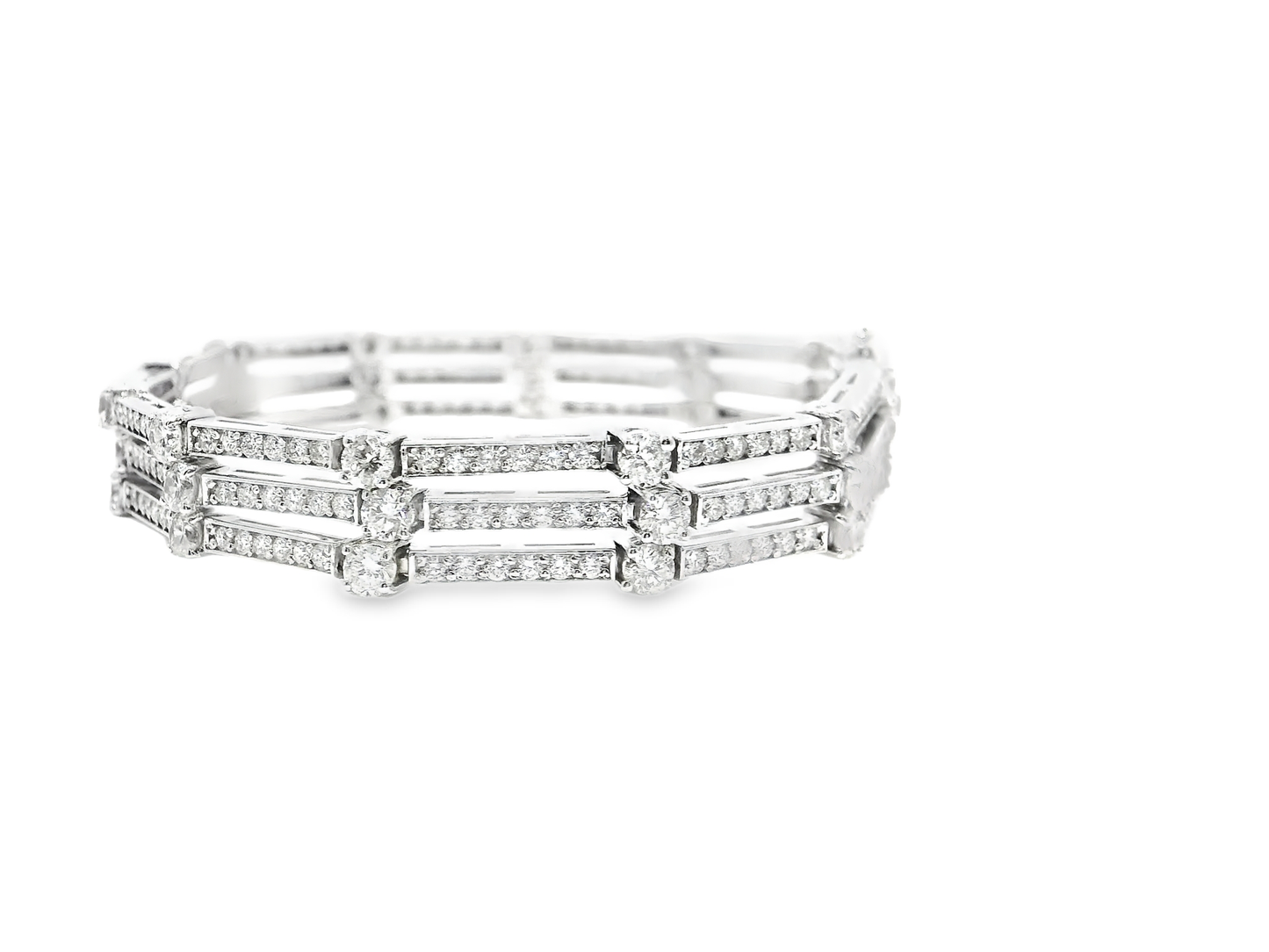 5.84CT Diamond Bracelet 14k White Gold