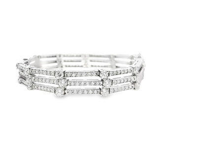 5.84CT Diamond Bracelet 14k White Gold