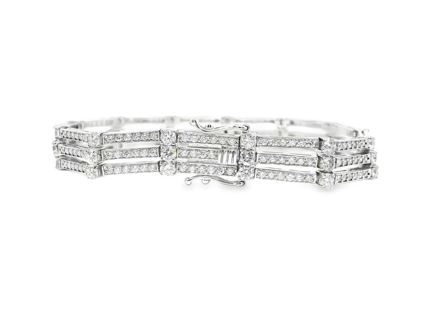 5.84CT Diamond Bracelet 14k White Gold