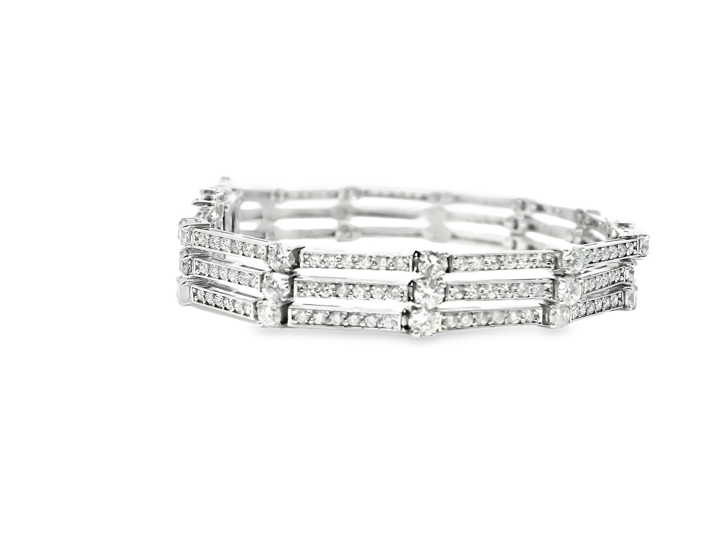 5.84CT Diamond Bracelet 14k White Gold