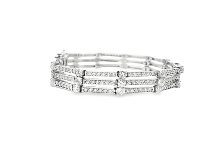 5.84CT Diamond Bracelet 14k White Gold