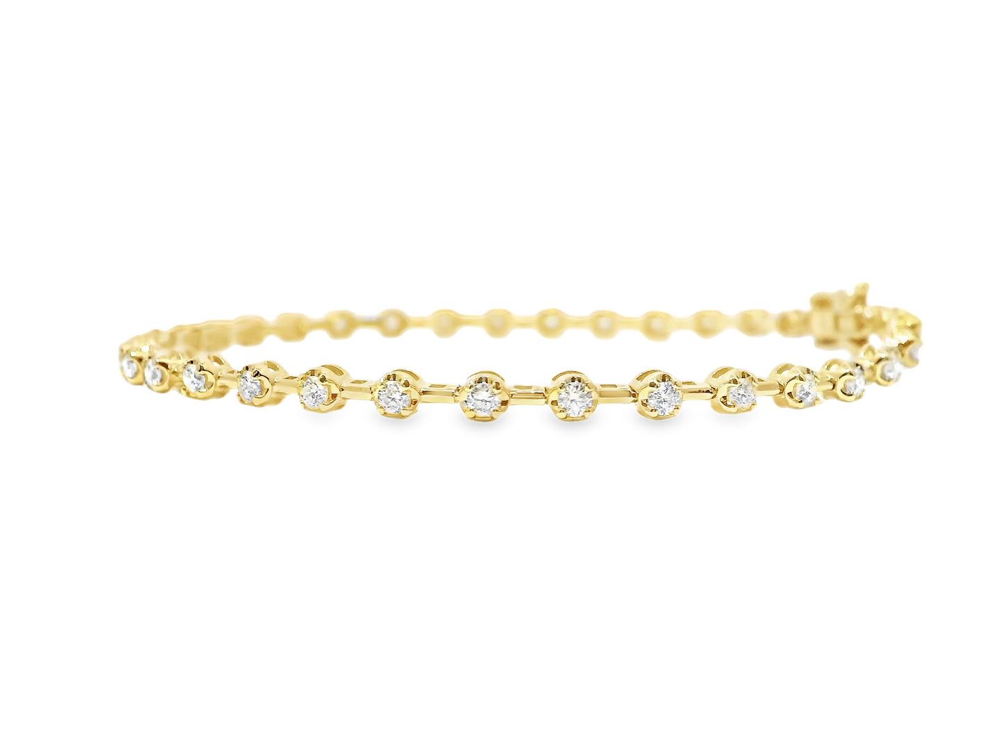 1.13CT Diamond Bracelet 14k Yellow Gold