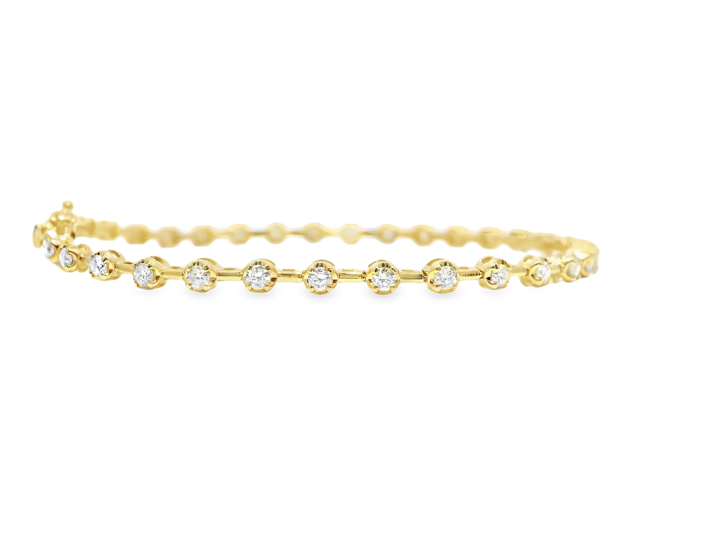 1.13CT Diamond Bracelet 14k Yellow Gold