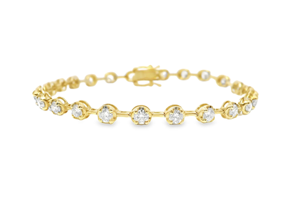 3.30CT Diamond Bracelet 14k Yellow Gold