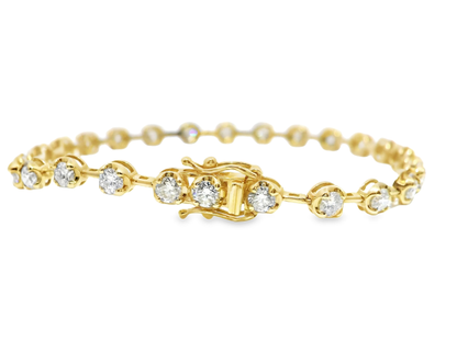 3.30CT Diamond Bracelet 14k Yellow Gold