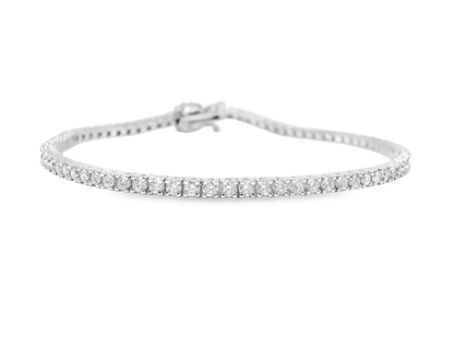 2.69CT Diamond Bracelet 14k White Gold