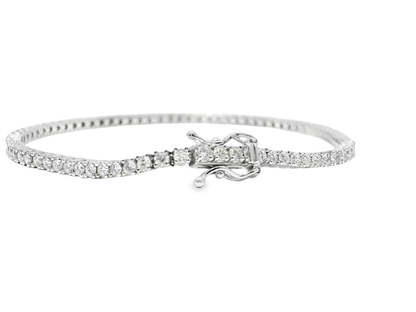2.69CT Diamond Bracelet 14k White Gold