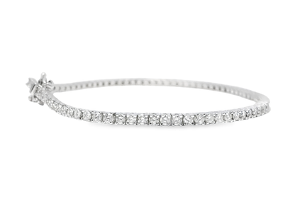 2.69CT Diamond Bracelet 14k White Gold