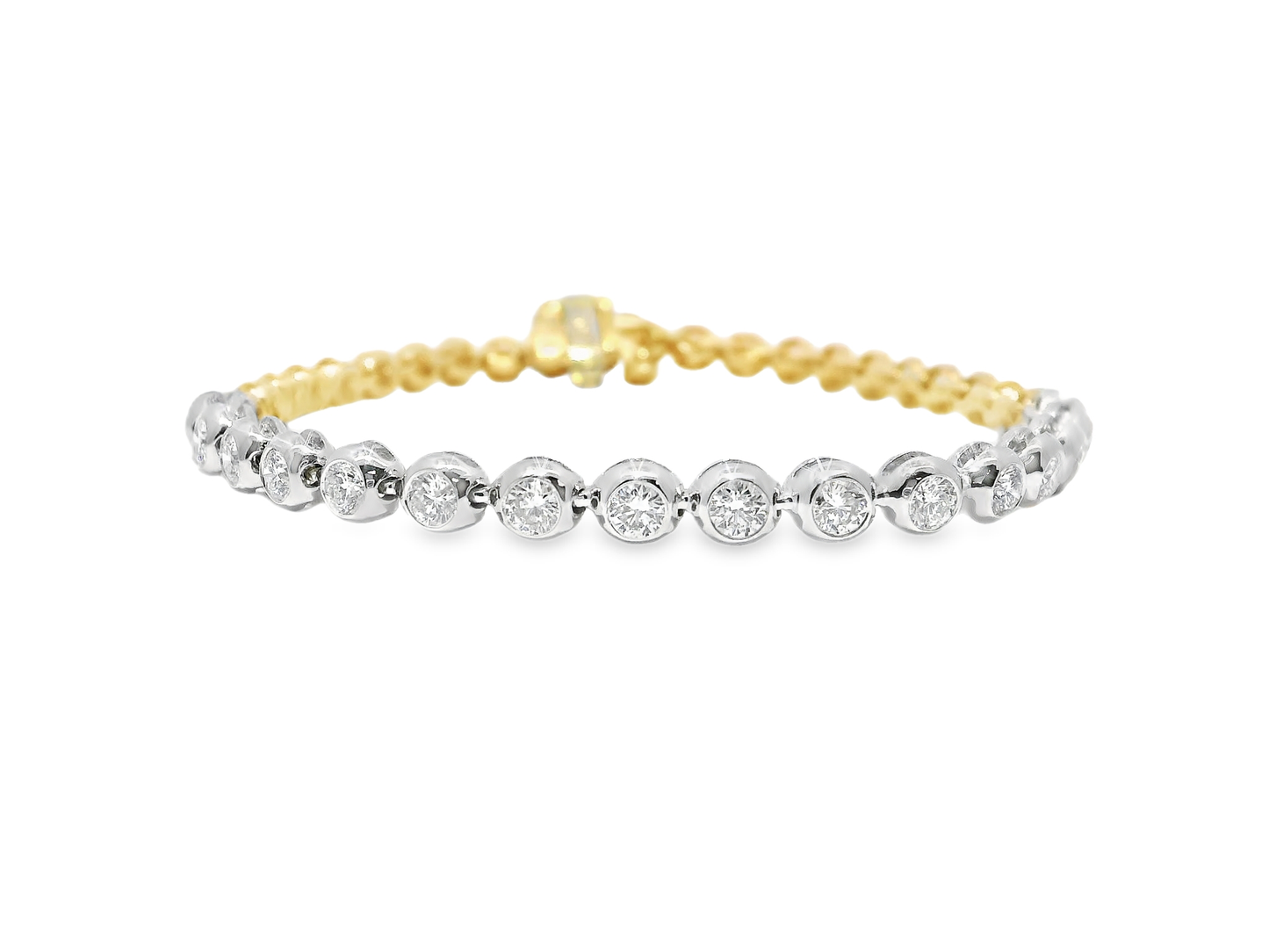 1.23CT Diamond Bracelet 14k Yellow Gold