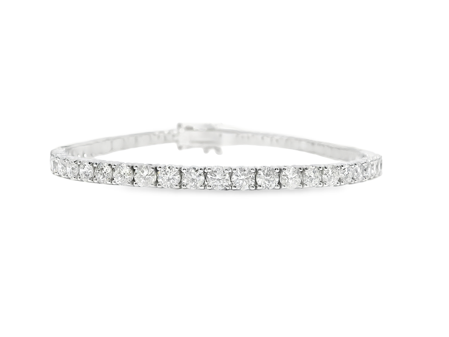 6.59CT Diamond Bracelet 14k White Gold
