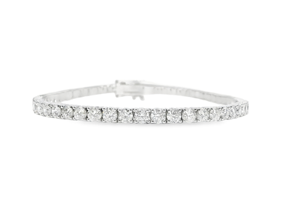 6.59CT Diamond Bracelet 14k White Gold