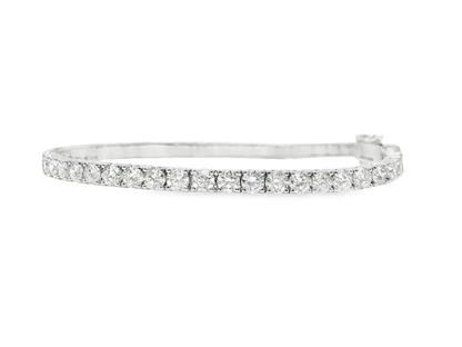 6.59CT Diamond Bracelet 14k White Gold