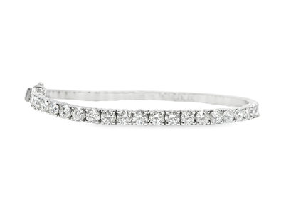 6.59CT Diamond Bracelet 14k White Gold