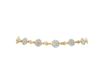 0.90CT Diamond Bracelet 14k Yellow Gold