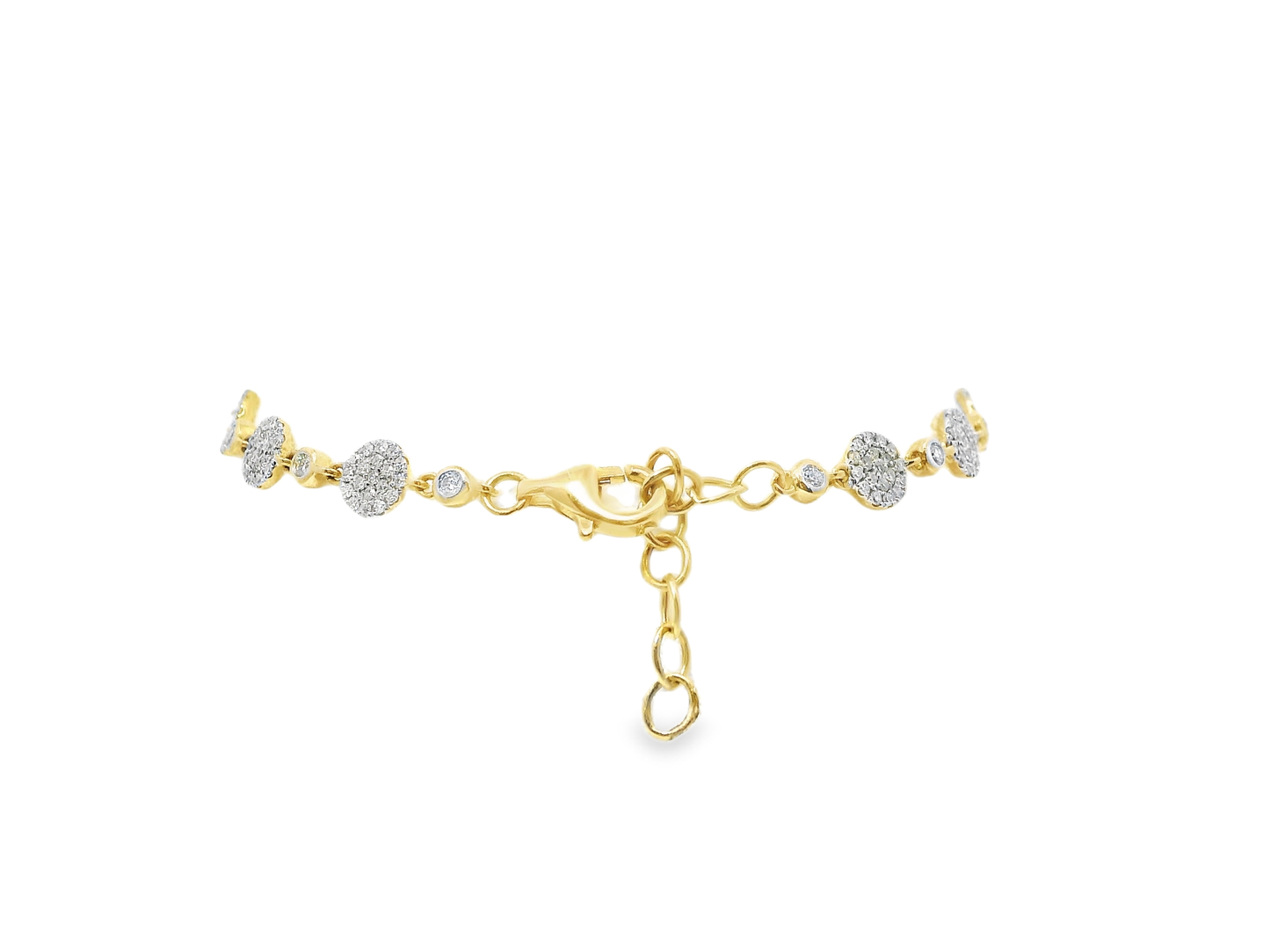 0.90CT Diamond Bracelet 14k Yellow Gold