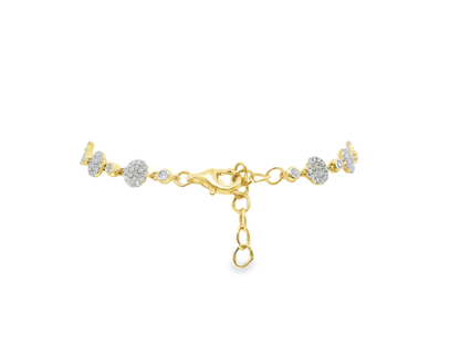 0.90CT Diamond Bracelet 14k Yellow Gold