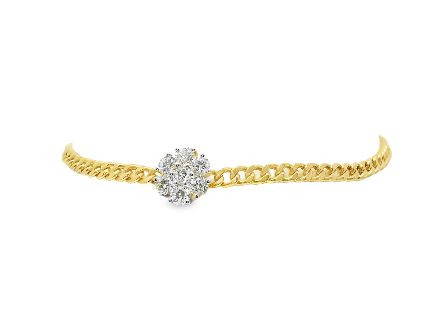 0.55CT Diamond Bracelet 14k yellow Gold
