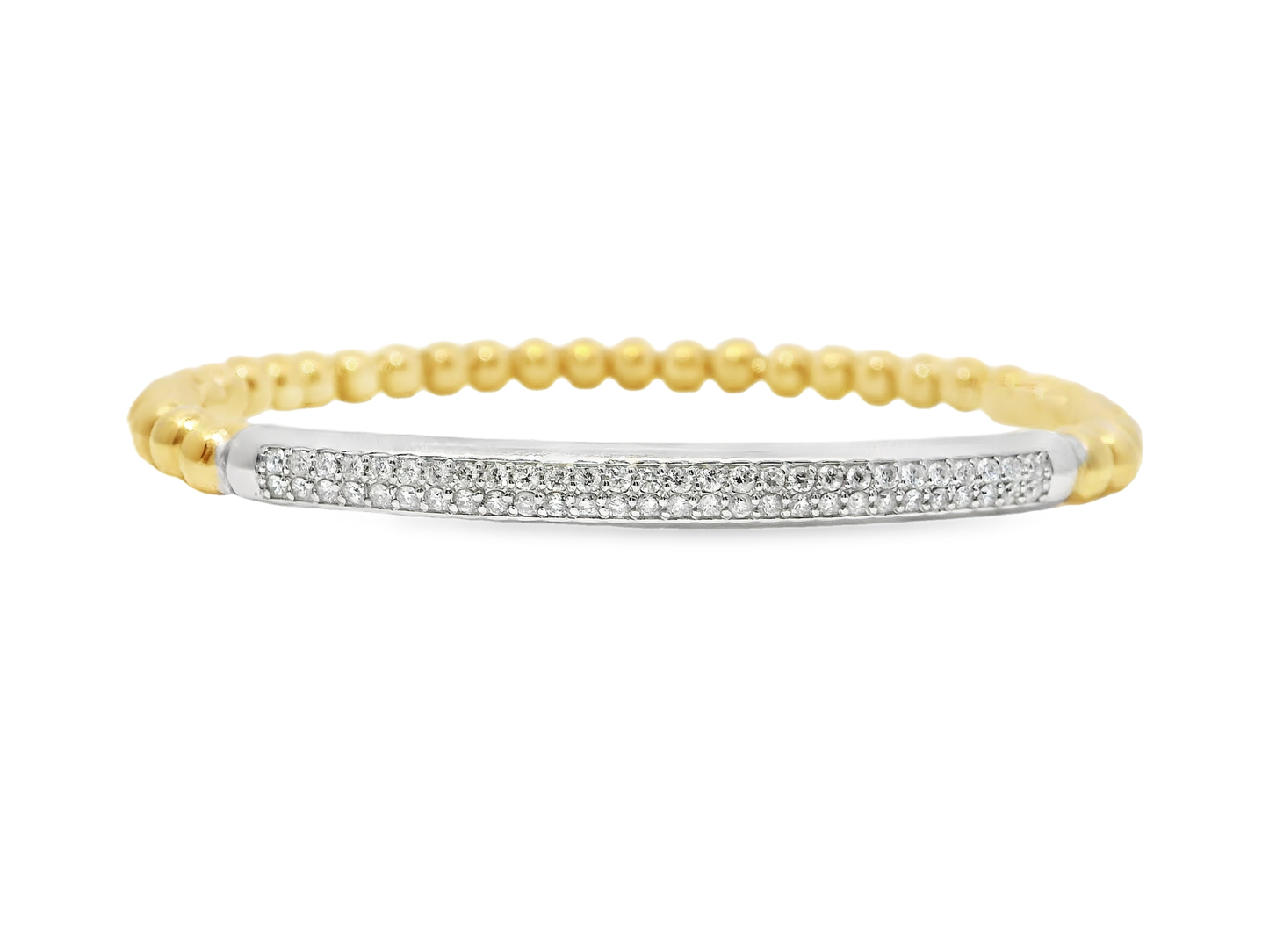 0.50CT Diamond Bangle 14k Yellow Gold
