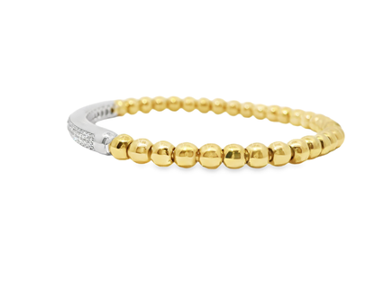 0.50CT Diamond Bangle 14k Yellow Gold
