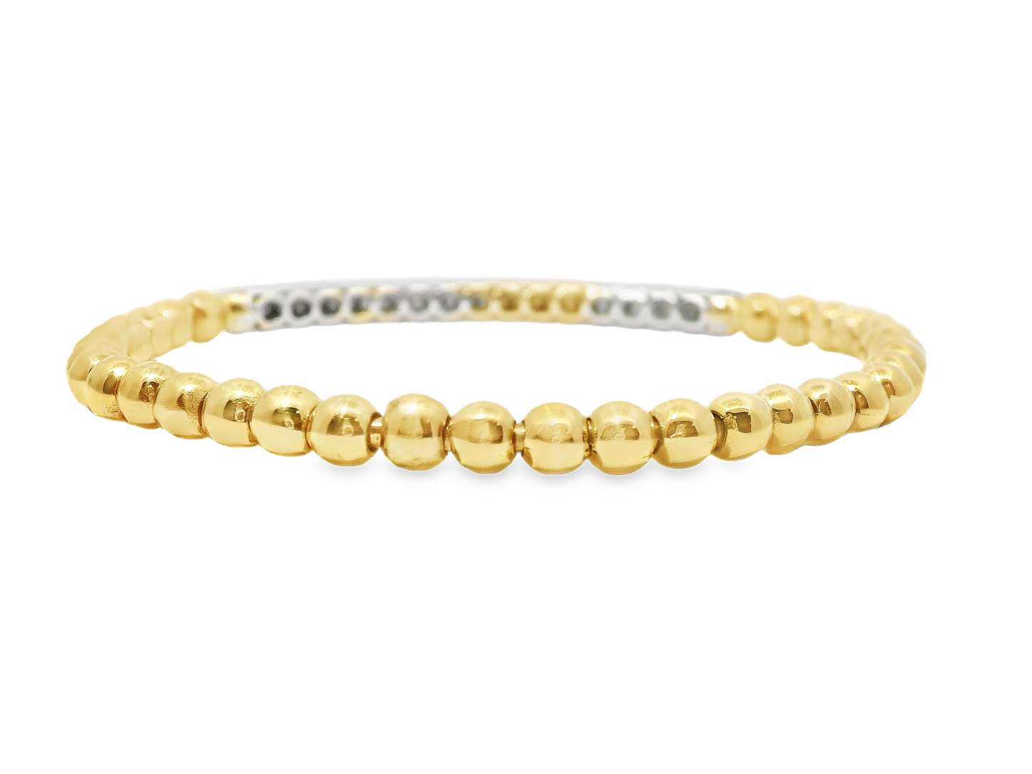 0.50CT Diamond Bangle 14k Yellow Gold