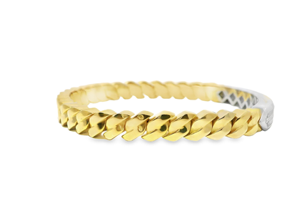 0.82CT Diamond Bangle 14k Yellow Gold
