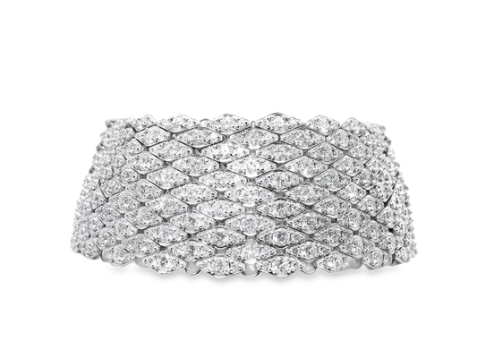 17.58CT Diamond Bracelet 14k White Gold