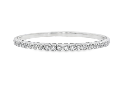 3.54CT Diamond Bangle 18k White Gold