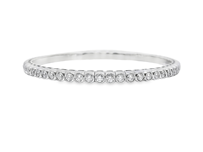 3.54CT Diamond Bangle 18k White Gold