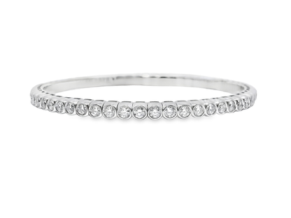 3.54CT Diamond Bangle 18k White Gold