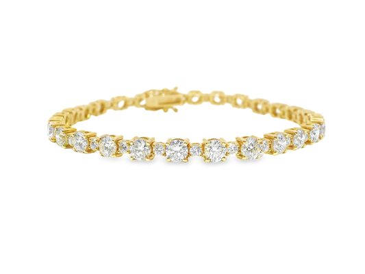 7.79CT Diamond Bracelet 14k Yellow Gold