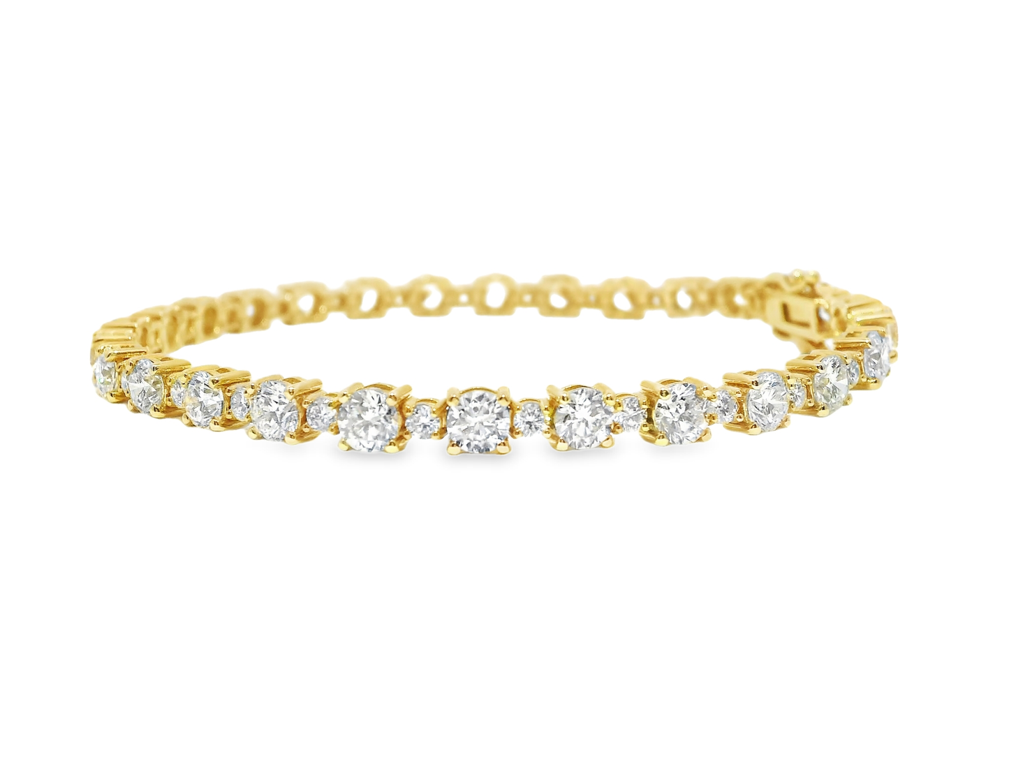 7.79CT Diamond Bracelet 14k Yellow Gold