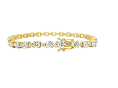 7.79CT Diamond Bracelet 14k Yellow Gold