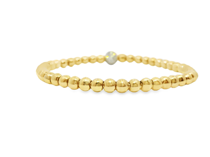 0.48CT Diamond Bangle 14k Yellow Gold