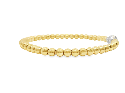 0.48CT Diamond Bangle 14k Yellow Gold