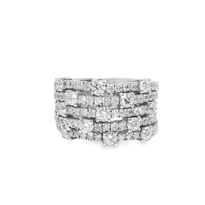 3.96CT Diamond Ring 18k White Gold