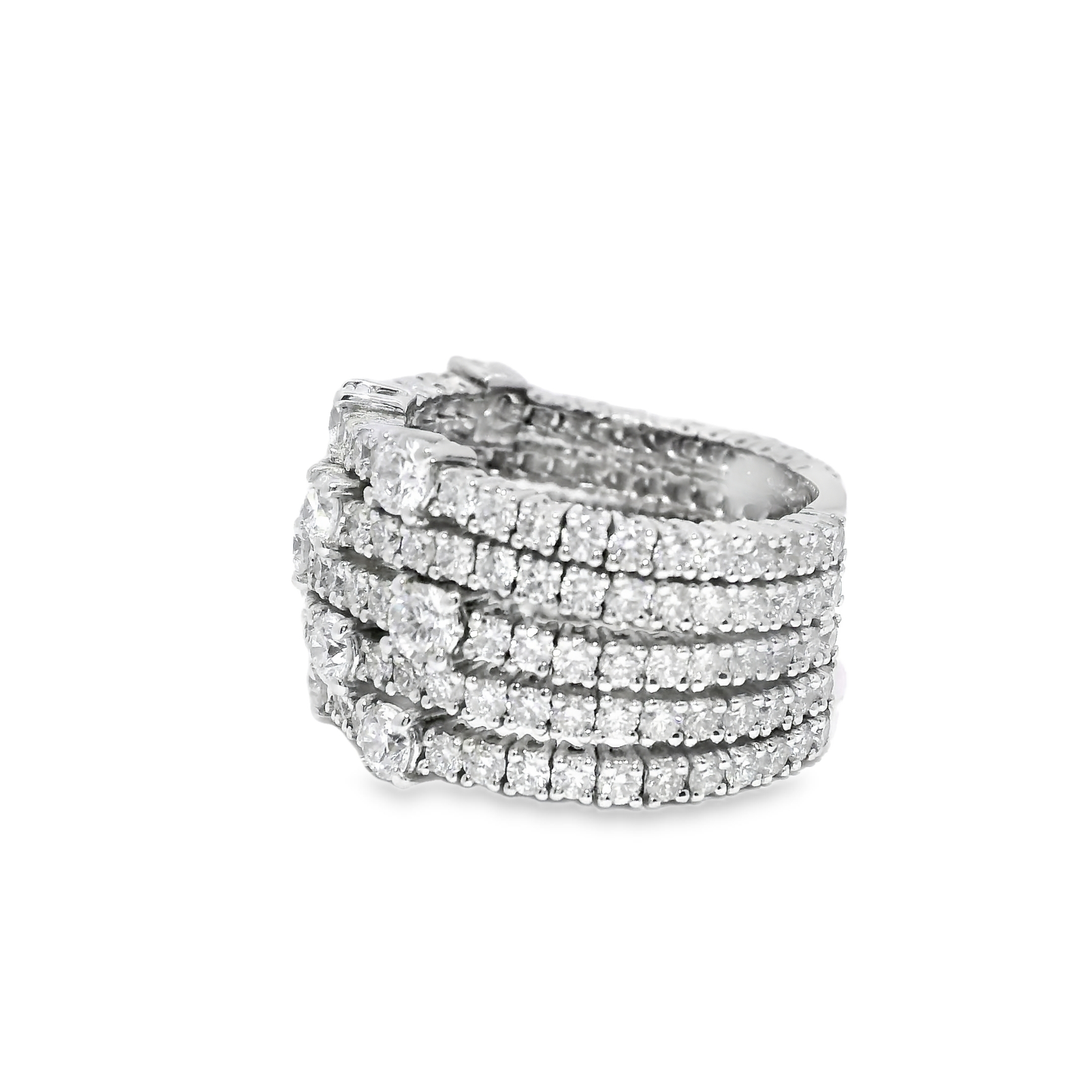 3.96CT Diamond Ring 18k White Gold